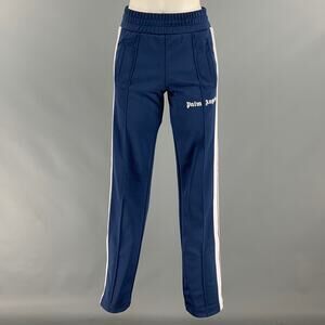 PALM ANGELS Size XXS Blue White Polyester Stripe Joggers Casual Pants